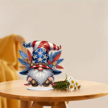 Load image into Gallery viewer, PVC Round Special Shaped Independence Day Desktop Diamond Art Kits Bedroom Decor
