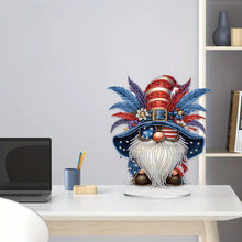 Load image into Gallery viewer, PVC Round Special Shaped Independence Day Desktop Diamond Art Kits Bedroom Decor
