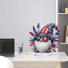 Load image into Gallery viewer, PVC Round Special Shaped Independence Day Desktop Diamond Art Kits Bedroom Decor
