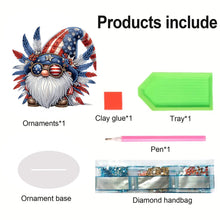 Load image into Gallery viewer, PVC Round Special Shaped Independence Day Desktop Diamond Art Kits Bedroom Decor
