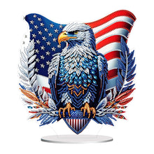 Load image into Gallery viewer, PVC Round Special Shaped Independence Day Desktop Diamond Art Kits Bedroom Decor
