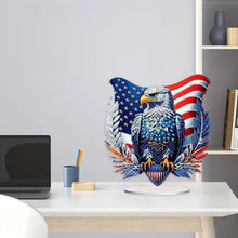 Load image into Gallery viewer, PVC Round Special Shaped Independence Day Desktop Diamond Art Kits Bedroom Decor
