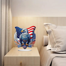Load image into Gallery viewer, PVC Round Special Shaped Independence Day Desktop Diamond Art Kits Bedroom Decor
