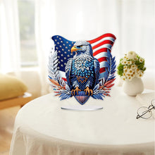 Load image into Gallery viewer, PVC Round Special Shaped Independence Day Desktop Diamond Art Kits Bedroom Decor

