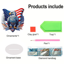 Load image into Gallery viewer, PVC Round Special Shaped Independence Day Desktop Diamond Art Kits Bedroom Decor
