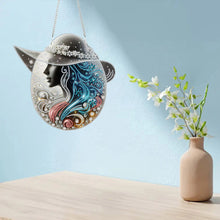 Load image into Gallery viewer, Acrylic Lady 5D DIY Diamond Painting Dots Pendant for Garden Window Decoration
