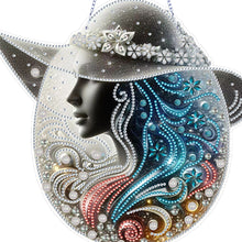 Load image into Gallery viewer, Acrylic Lady 5D DIY Diamond Painting Dots Pendant for Garden Window Decoration

