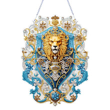 Load image into Gallery viewer, Acrylic Golden Lion 5D DIY Diamond Painting Dots Pendant for Garden Window Decor
