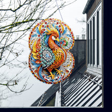 Load image into Gallery viewer, Acrylic Phoenix 5D DIY Diamond Painting Dots Pendant for Garden Window Decor
