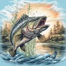Load image into Gallery viewer, Diamond Painting - Full Round - fish jumping out of water (30*30CM)
