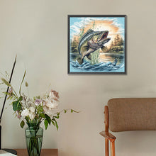 Load image into Gallery viewer, Diamond Painting - Full Round - fish jumping out of water (30*30CM)
