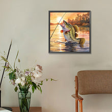Load image into Gallery viewer, Diamond Painting - Full Round - fish jumping out of water (30*30CM)
