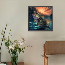 Load image into Gallery viewer, Diamond Painting - Full Round - fish jumping out of water (30*30CM)
