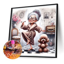 Load image into Gallery viewer, Diamond Painting - Full Round - dancing little old lady (40*40CM)
