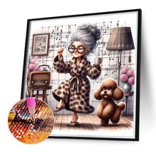 Load image into Gallery viewer, Diamond Painting - Full Round - dancing little old lady (40*40CM)
