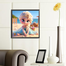 Load image into Gallery viewer, Diamond Painting - Full Round - Princess Elsa on the beach (40*40CM)
