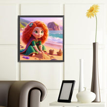 Load image into Gallery viewer, Diamond Painting - Full Round - Princess Merida on the beach (40*40CM)
