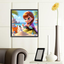 Load image into Gallery viewer, Diamond Painting - Full Round - Anna the princess on the beach (40*40CM)
