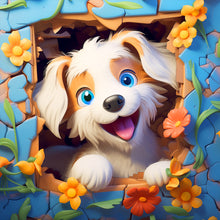 Load image into Gallery viewer, Diamond Painting - Full Round - picture frame animal puppy (30*30CM)
