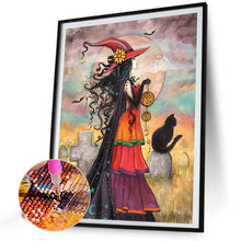 Load image into Gallery viewer, AB Diamond Painting - Full Square - halloween witch (40*50CM)
