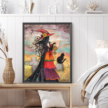 Load image into Gallery viewer, AB Diamond Painting - Full Square - halloween witch (40*50CM)
