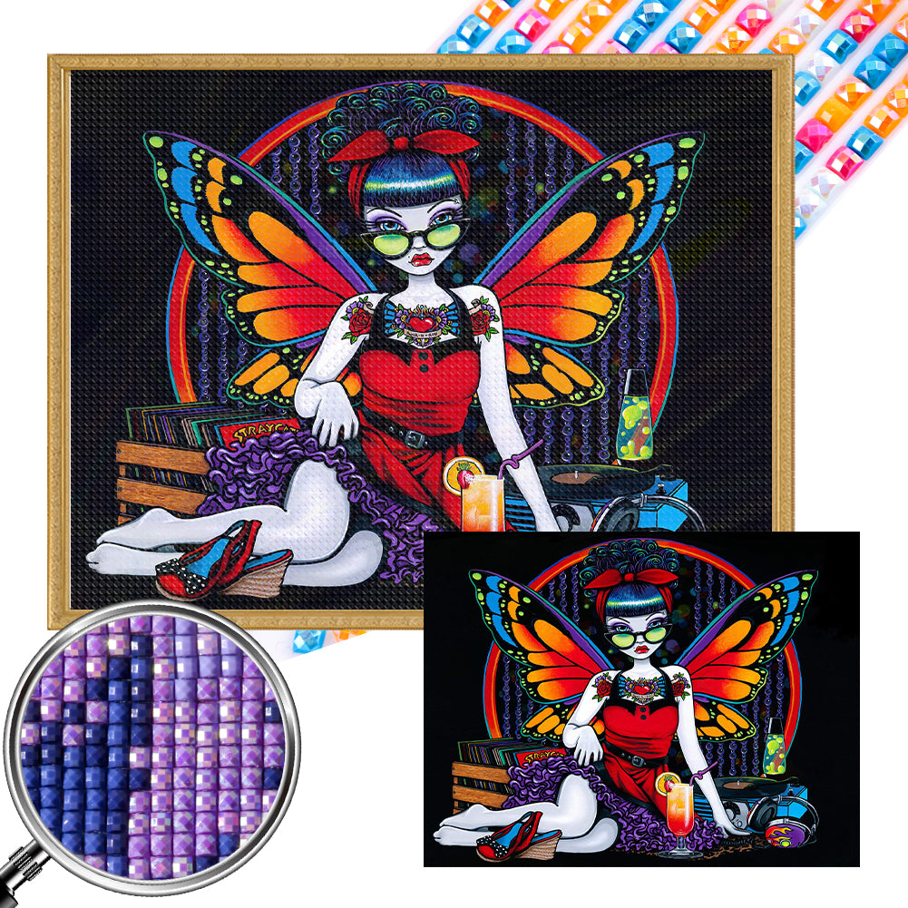 AB Diamond Painting - Full Square - Dark Butterfly (40*50CM)