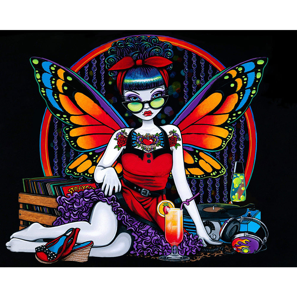 AB Diamond Painting - Full Square - Dark Butterfly (40*50CM)