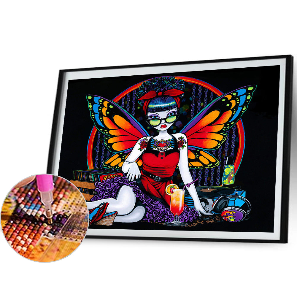 AB Diamond Painting - Full Square - Dark Butterfly (40*50CM)
