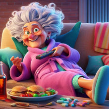 Load image into Gallery viewer, Diamond Painting - Full Round - Funny grandma (30*30CM)

