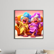 Load image into Gallery viewer, Diamond Painting - Full Round - Funny grandma (30*30CM)
