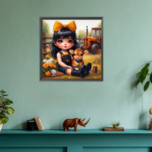Load image into Gallery viewer, Diamond Painting - Full Round - cute pet girl (30*30CM)
