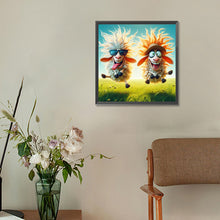 Load image into Gallery viewer, Diamond Painting - Full Round - funny lamb (30*30CM)
