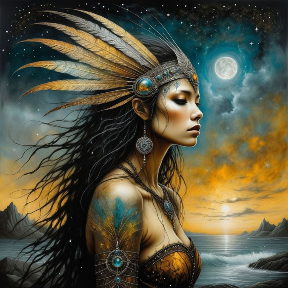 Diamond Painting - Full Round - indian (40*40CM)