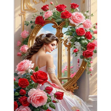 Load image into Gallery viewer, Diamond Painting - Full Round - rose lady (30*40CM)
