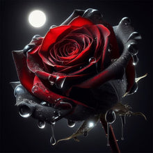 Load image into Gallery viewer, Diamond Painting - Full Round - dark red rose (40*40CM)
