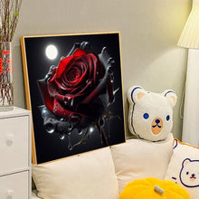 Load image into Gallery viewer, Diamond Painting - Full Round - dark red rose (40*40CM)
