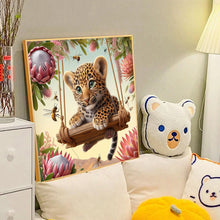 Load image into Gallery viewer, Diamond Painting - Full Round - Leopard on a swing (40*40CM)
