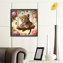 Load image into Gallery viewer, Diamond Painting - Full Round - Leopard on a swing (40*40CM)
