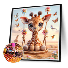 Load image into Gallery viewer, Diamond Painting - Full Round - Giraffe on swing (40*40CM)
