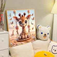 Load image into Gallery viewer, Diamond Painting - Full Round - Giraffe on swing (40*40CM)
