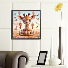Load image into Gallery viewer, Diamond Painting - Full Round - Giraffe on swing (40*40CM)
