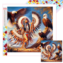 Load image into Gallery viewer, Diamond Painting - Full Square - Indian and eagle (40*40CM)

