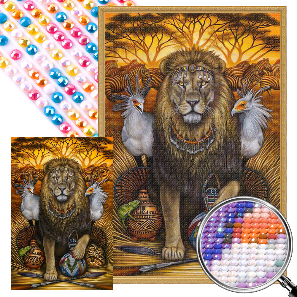AB Diamond Painting - Full Round - african nature spirit (40*60CM)