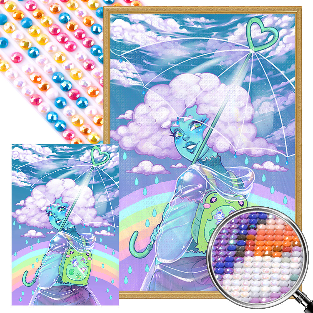 AB Diamond Painting - Full Round - weather girl (40*60CM)
