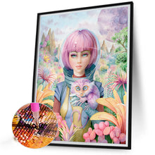 Load image into Gallery viewer, AB Diamond Painting - Full Round - Mysterious alien girl (40*50CM)
