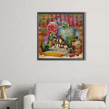 Load image into Gallery viewer, AB Diamond Painting - Full Round - green dragon and dessert (45*45CM)
