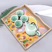 Load image into Gallery viewer, Wooden Cat 5D DIY Diamond Painting Serving Tray Diamond Painting Tray Handicraft
