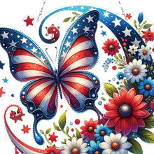 Load image into Gallery viewer, Double Sided Acrylic Flower Butterfly Diamond Painting Decor Diamond Art Pendant
