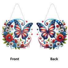Load image into Gallery viewer, Double Sided Acrylic Flower Butterfly Diamond Painting Decor Diamond Art Pendant
