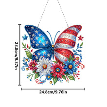 Load image into Gallery viewer, Double Sided Acrylic Flower Butterfly Diamond Painting Decor Diamond Art Pendant
